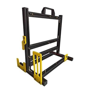 Imagem de ATX PC Test Bench Handle Carry Computer Water Cooling Open Frame Overclock Air Case Suporte HTPC Placa Gráfica (Preto Amarelo)