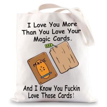 Imagem de JNIAP Bolsa tiracolo Mtg Gamer Gift Mana Symbols Gifts Card Game Inspired Shoulder Bag, I Love Tb, Large