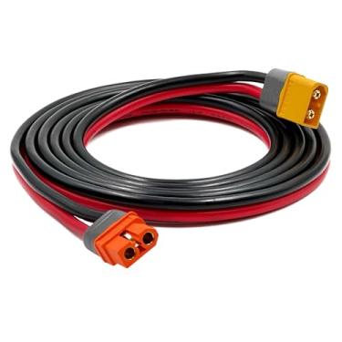 Imagem de ZkeeShop Cabo de carregamento solar XT60i-F 1,5 m para XT60 12AWG, Cabo macho XT60i, Compatível com estação de energia portátil Ecoflow e gerador solar