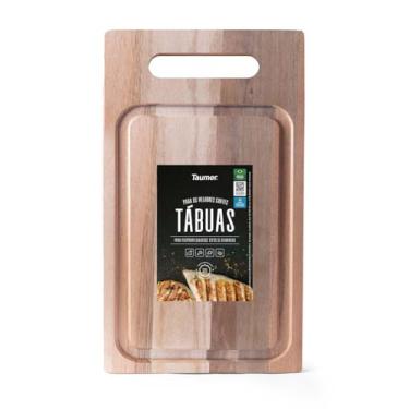Imagem de Tabua De Madeira Wood Retangular Pequena Com Alca
