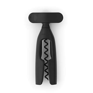Imagem de Brabantia Tasty+ saca-rolhas abridor de garrafas de vinho (cinza escuro) fácil de usar, espiral fechada segura, alça de giro extragrande