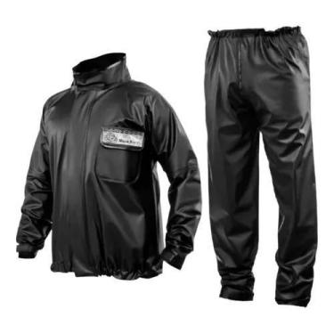 Imagem de Conjunto motociclista em pvc moto race preto ca 28481/ 28482 brascamp,