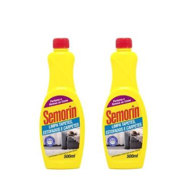 Imagem de Kit 2 Limpa Estofados Carpetes Cortinas Sofa Semorin 500ml