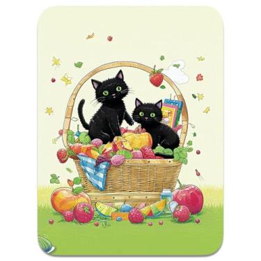 Imagem de Atufsuat Tapete de mouse pequeno, mini mouse pad 15 x 20 cm, tapete de mouse à prova d'água de borracha espessa, lindo mousepad para mulheres e homens, mouse sem fio, laptops, escritório, gato