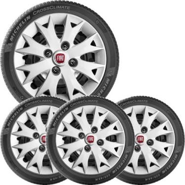 Imagem de Kit 4x Calota Fiat Uno Palio Siena Aro 13 158cb - Grid