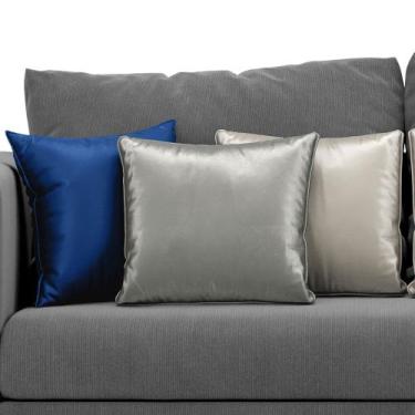Imagem de Kit com 3 Almofadas Luxuosas Várias Cores 35x35 - ARADECOR, AZUL MARIN