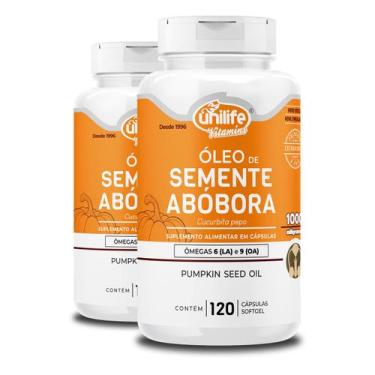 Imagem de Kit 2 Óleo de Semente de Abóbora Unilife 120 Cápsulas