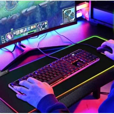 Imagem de Mouse pad para jogos RGB Mouse pad grande macio iluminação, para tecla