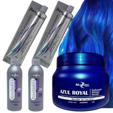 Imagem de Kit Tinta Coloração Profissional 2 Tinta 2 Ox 1 Matizador - Mairibel H