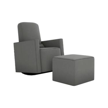 Imagem de Kit Poltrona e Puff de Amamentação Annecy Cinza Matrix