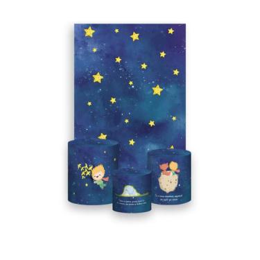 Imagem de Painel De Festa Vertical 1,50 x 2,20 + Trio De Capas Cilindro - Céu Es