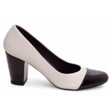 Imagem de Sapato Scarpin Feminino Boneca Bico Redondo - Off White - Torricella, 