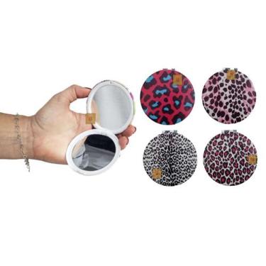 Imagem de Kit 4 Espelhos de Bolsa Dupla Face com Lente De Aumento Animal Print L