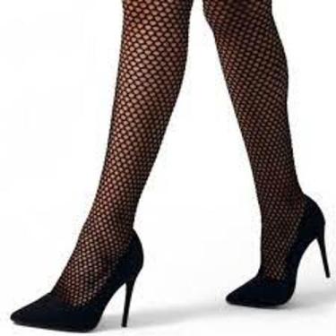 Imagem de Meia Calça Selene Arrastão Ref 9980, Preto, P