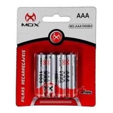 Imagem de Pilha Mox Recarregável 1000Mah C/4 Aaa