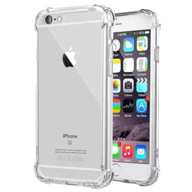 Imagem de Yerebel Capa para iPhone 5S/5/SE (2016) Transparente, Silicone e TPU, Proteção Antiderrapante e contra Quedas