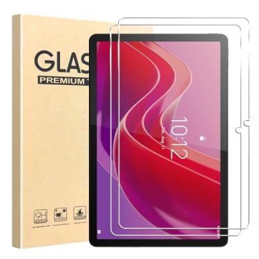 Imagem de YUSYAIE [Pacote com 2] Protetor de tela de vidro temperado para tablet Lenovo Tab M11/K11 LTE de 11 polegadas com vidro protetor ultrafino transparente 2,5D 9H HD sem bolhas