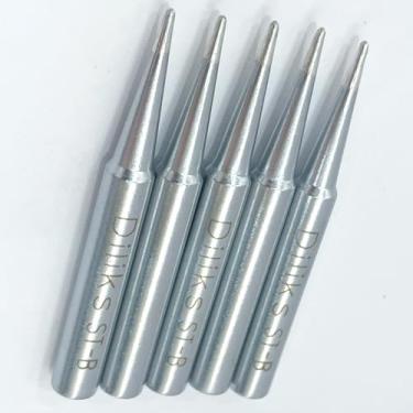 Imagem de Conjunto de 5 pontas de ferro de solda ST-B, para Weller ST Series Tip Replace Weller ST7 WLC100, ponta cônica, R0,5 mm x 19,1 mm
