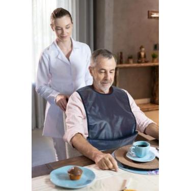 Imagem de Babador Adulto Idoso Avental Impermeável Canguru Perfetto, P