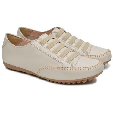 Imagem de Sapatênis Mocassim Feminino Confort Tendencia - REF, Feminino, 35, Beg