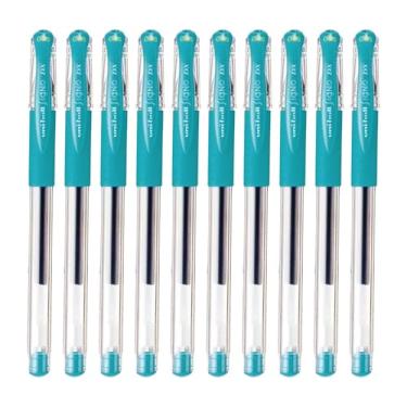 Imagem de Caneta esferográfica Uni-Ball Signo Snap Cap com tinta gel, ponta extrafina de 0,38 mm, tinta esmeralda, Y.UM151A.31, pacote com 10