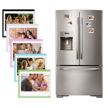 Imagem de HIYQIN Pacote com 5 molduras magnéticas para fotos Instax Wide Film, Polaroid Photo 8,9 x 10,8 cm, compatível com Instax Wide 400/300/210/Wide EVO, para Polaroid Now/600/OneStep+ - Cor