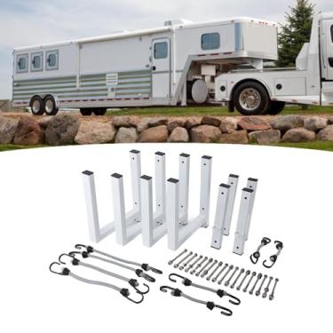 Imagem de Liga de Alumínio para Rack de de Reboque, Carga de Rack Duplo 200 Lb, Suporte de de Reboque Fechado de Montagem Lateral Com Design de Gancho D, para Parede Externa ou Interna