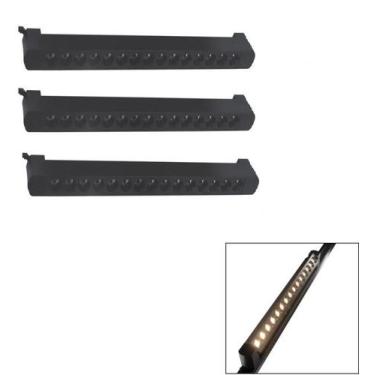 Imagem de Kit 3 Luminária Led Pontual Linear 30w 3000k Para Trilho Preto Bivolt 