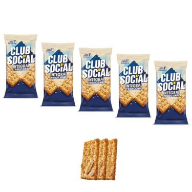 Imagem de Biscoito Salgado Club Social Integral C 6 Unidades Kit 5, Club Social 