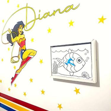 Imagem de Moldura A4 Organizador de Desenhos Caixa Alta Decoração - Potter Plane