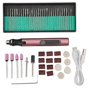 Imagem de Caneta Gravadora de Liga de Alumínio Caneta Micro Gravadora Elétrica 5000-18000RPM Ajustar Velocidade Caneta Micro Gravadora Elétrica Mini DIY Vibração Escultura Ferramenta de