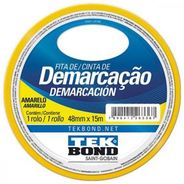 Imagem de Fita Ades Demarcacao Tekbond Amarelo 48Mmx15M, Amarelo