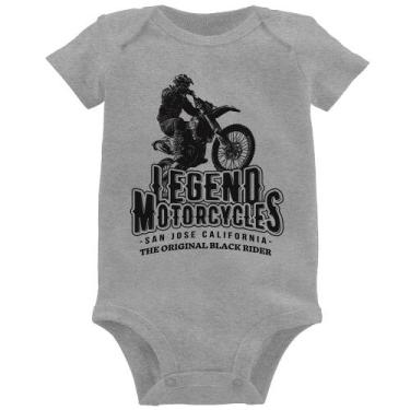 Imagem de Body Bebê Legend Motorcycle - Foca na Moda, Cinza, GG