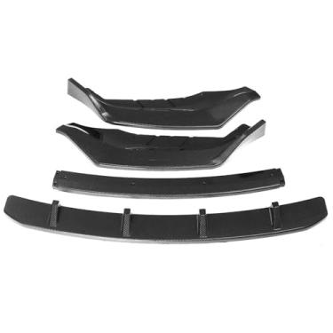 Imagem de G30 G31 G38 Carro Frente Bumper Lip Defletor Lips Body Kit Spoiler Compatível Para BMW Série 5 G30 G31 G38 540i M Sport 2017 2018 2019 2020(Carbon Fiber Look)