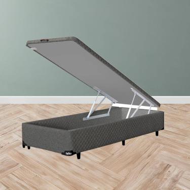 Imagem de Base Box para Colchão King Size MGA Itaflex Universal com Baú e Pistão à Gás, 34x96x203cm - Grafite