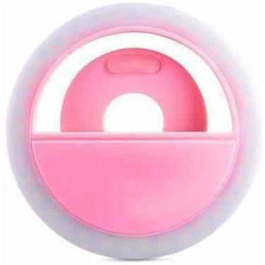 Imagem de Ring Light Selfie Clip Anel LED  Rosa 8cm - BCS