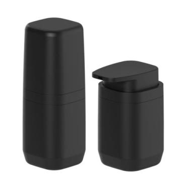 Imagem de Conjunto de Porta Escova e Porta Sabonete Líquido Aura Preto - Ou