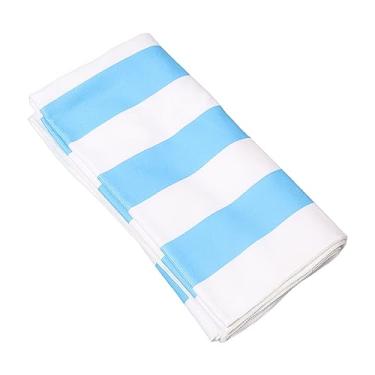 Imagem de Sand Beach Towelstripe Beach T Microfiber Beach Towel Stripe Secando Rápido Super Absorvente Toalha de Praia de Areia 59. (Róseo) (Azul (0,6 mm de espessura))