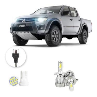 Imagem de Lampadas Led Mitsubishi L200 2004-2016 Alto Baixo H4 20000lm - V10, Br