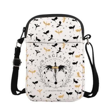 Imagem de Bolsa transversal inspirada na quarta asa Dragon Rider presente Basgiath War College Dragon Bag Fantasy Crossbody Bag Dragon Fans Gift, CB, Basgiath Dragon Mini, Tendência