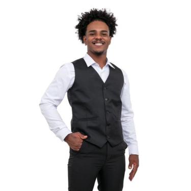 Imagem de Colete Social Slim Original Alcapone Qualidade Premium, Preto, P
