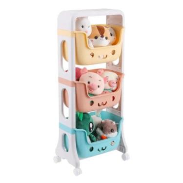 Imagem de Organizador de brinquedos porta treco estante 3 prateleiras - MAKEDA