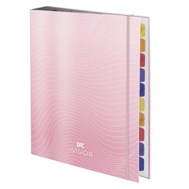 Imagem de DAC - Caderno Argolado Universitario em Papel com 48 folhas Vision Rosa - Fechamento em Elástico