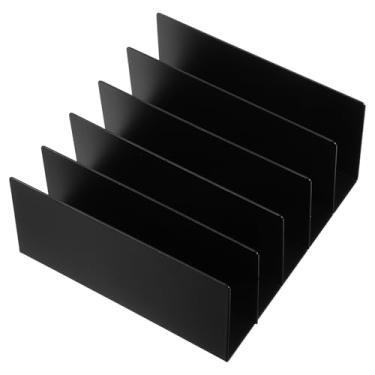 Imagem de DIYEAH Suporte de Correio Preto em Metal, Organizador de Documentos Multifuncional Mesa, Organizador de Cartas Escritório e Casa, Suporte Arquivos, 16,1 x 14,9 x 7,5 cm