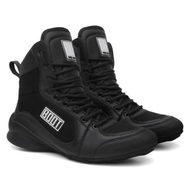 Imagem de Bota de Treino Masculino Boot Training Brasil Academia Musculação Treino Pesado Boxe Luta Livre (Preto, br_footwear_size_system, adult, numeric, medium, numeric_43)