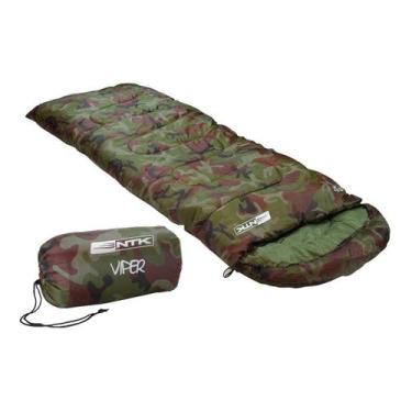 Imagem de Saco De Dormir Camping Viper Solteiro 5c À 12c Camuflado Térmico Com C