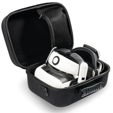 Imagem de Nargos Estojo de transporte para Meta Quest 3/3S, compatível com BOBOVR S3 Pro/E3 Pro/Kiwi Design, alça de cabeça, controles e outros acessórios, capa rígida (preto, GG)