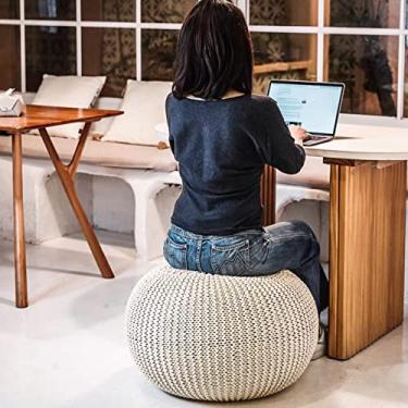 Imagem de ART pinecone Capa de bola de ioga - Capa de corda de algodão para exercícios, parto, estabilidade, fitness, equilíbrio, bola de pilates (65 cm/26" Off White)