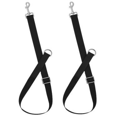 Imagem de IOUALEY 2 peças cabides de alça de balde de cavalo, tiras de nylon ajustáveis para fornecedores de cavalos para redes de saco de feno, alimentadores ao ar livre, alimentação de água para cavalos