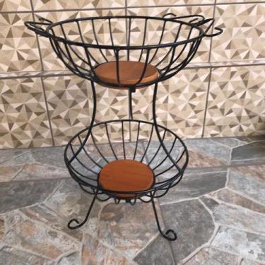 Imagem de Fruteira 2 Andares Redonda P Rustica - Minas Artesanato